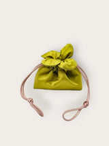 Baby Petal Cinch in Lime Satin