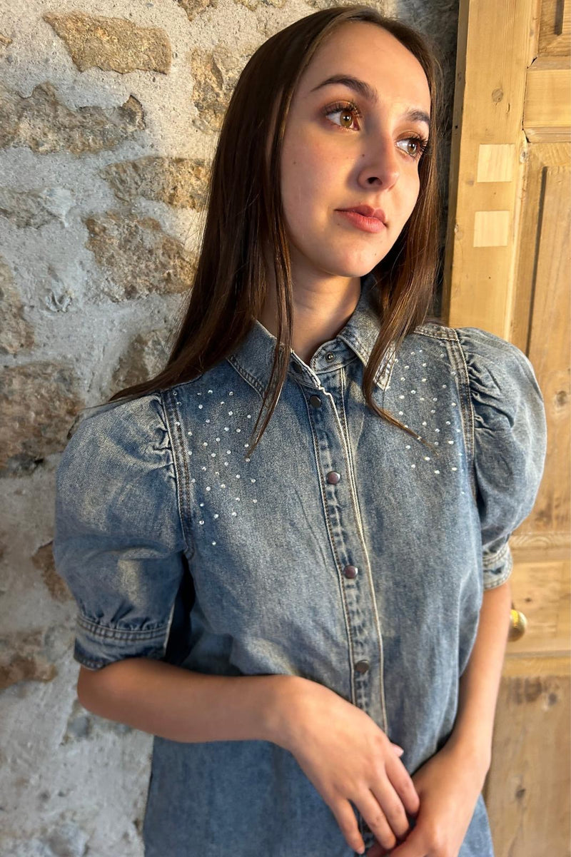 Sparkle Denim Dress