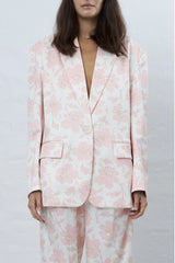 Printed Blazer in Soft Pink