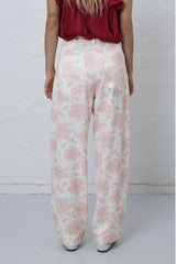 Printed Trouser in Soft Pink