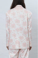 Printed Blazer in Soft Pink
