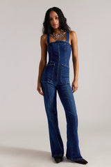 Suns Out Bootcut Jumpsuit in Blue