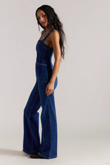 Suns Out Bootcut Jumpsuit in Blue