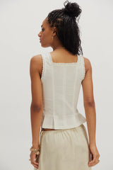 Bridgette Corset Top in Ivory
