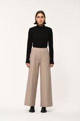 Sculpted Jersey Trouser in Beige