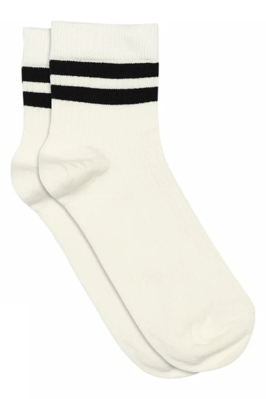 Aida Short Crew Sock in Black