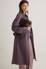 Louise Trench Coat in Dark Mauve