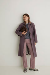 Louise Trench Coat in Dark Mauve