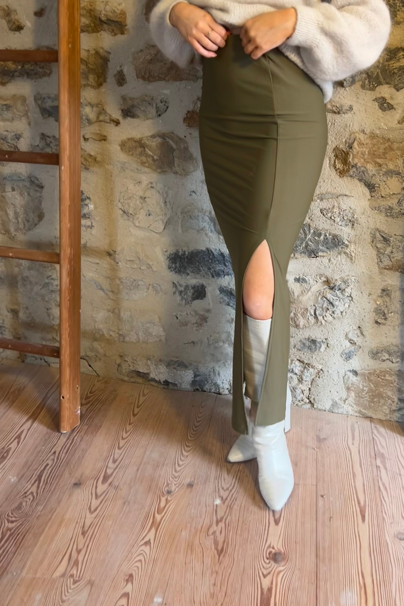 Slinky Skirt In Olive