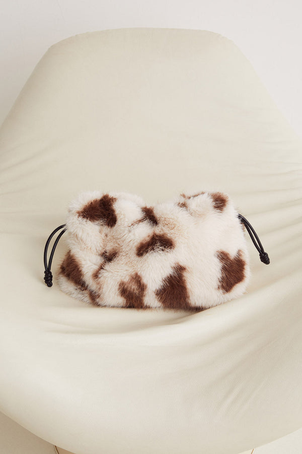 Cow Print Faux Fur Bag