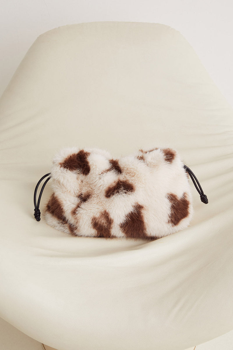 Cow Print Faux Fur Bag