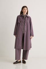 Louise Trench Coat in Dark Mauve