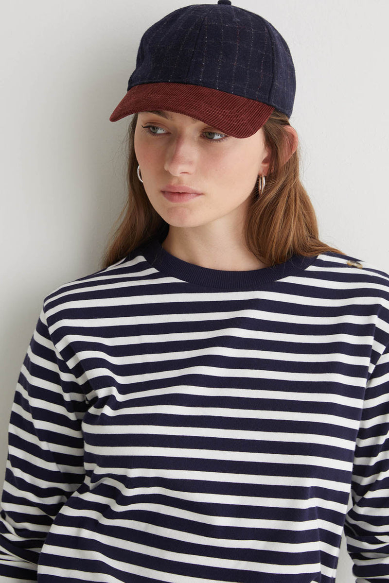 Lee Baseball Hat in Navy Check