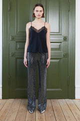 Glitter Trousers in Silver