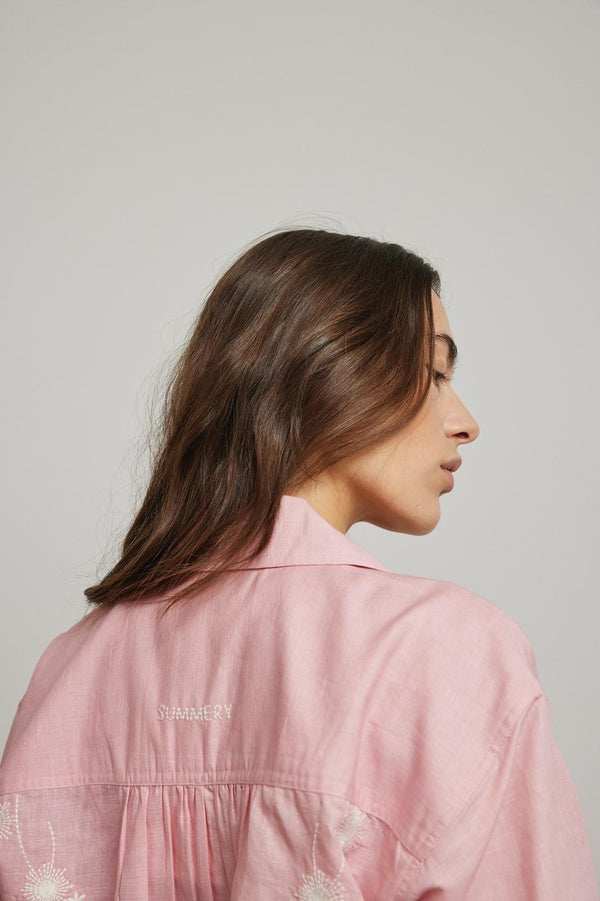 Rosie Shirt in Pink Mist