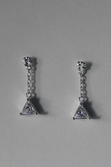 Prism Drop Earrings in Silver