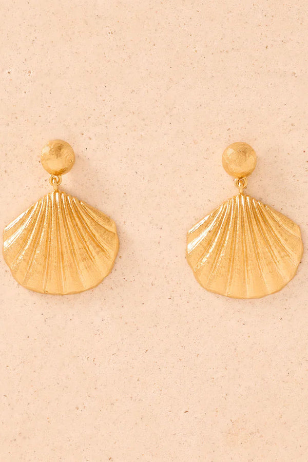 Gold Shell Earrings