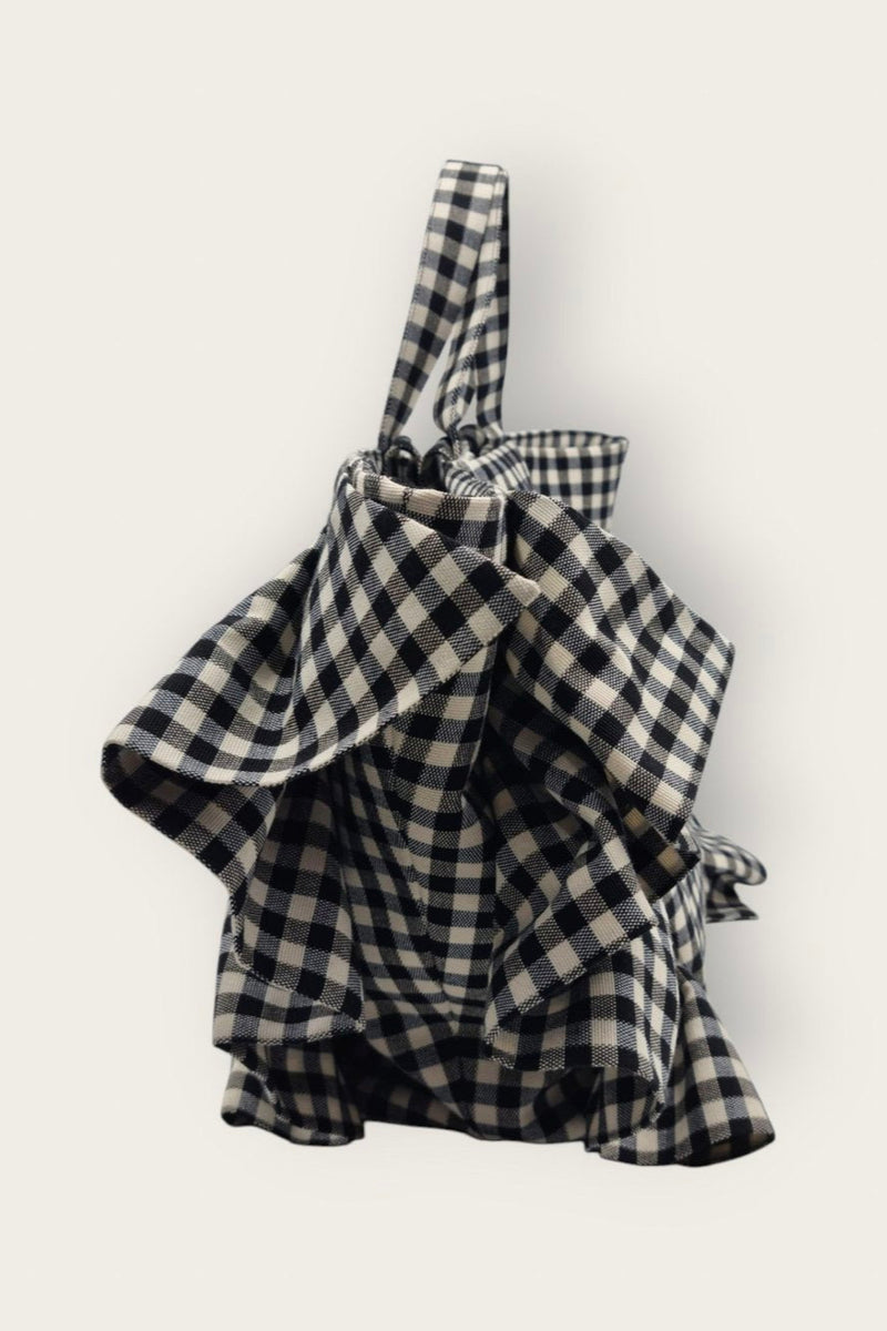 Frill Shopper Bag in Gingham