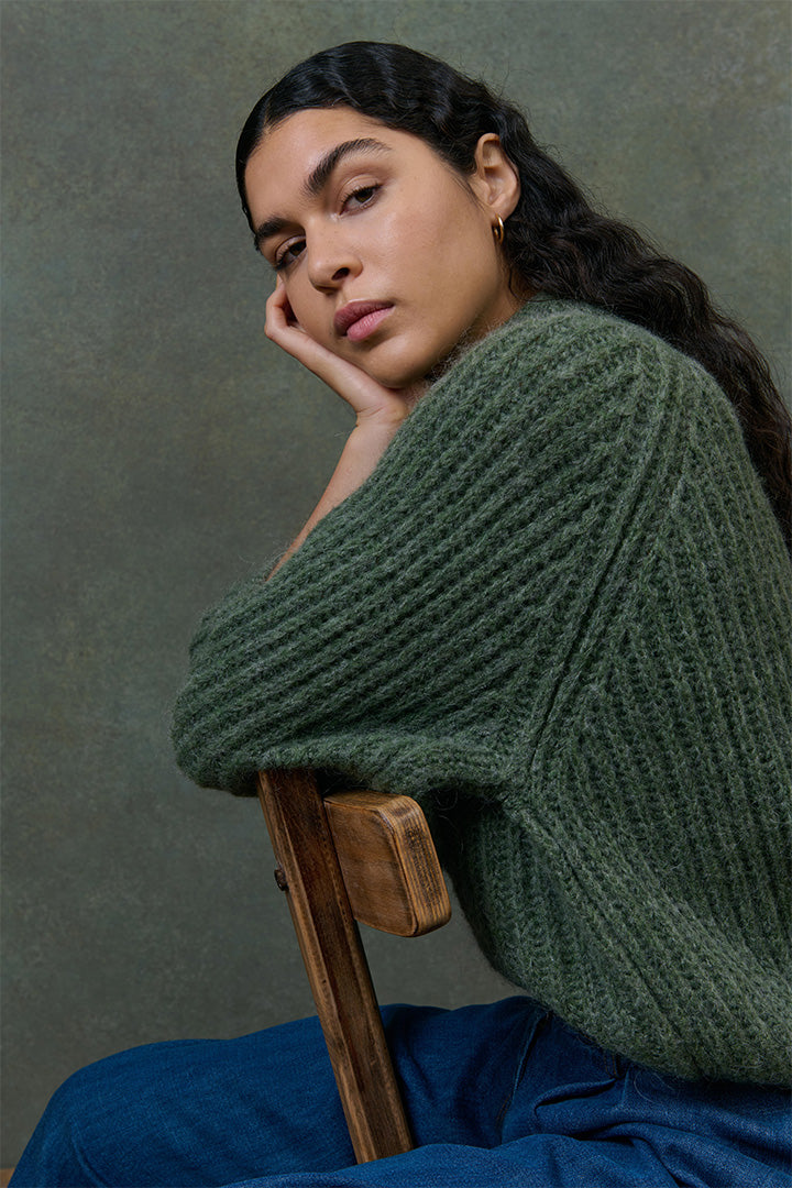 Salinna Knit Jumper in Khaki