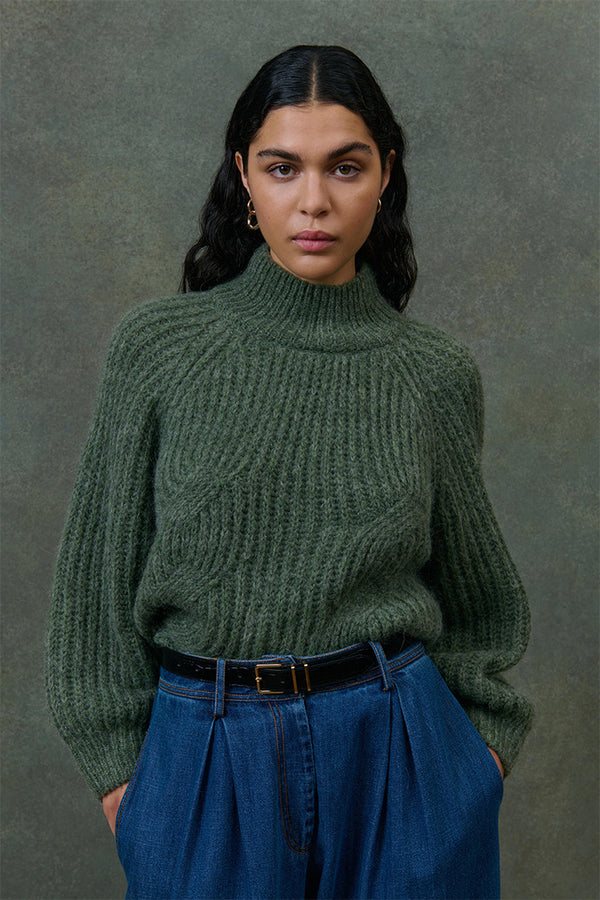 Salinna Knit Jumper in Khaki