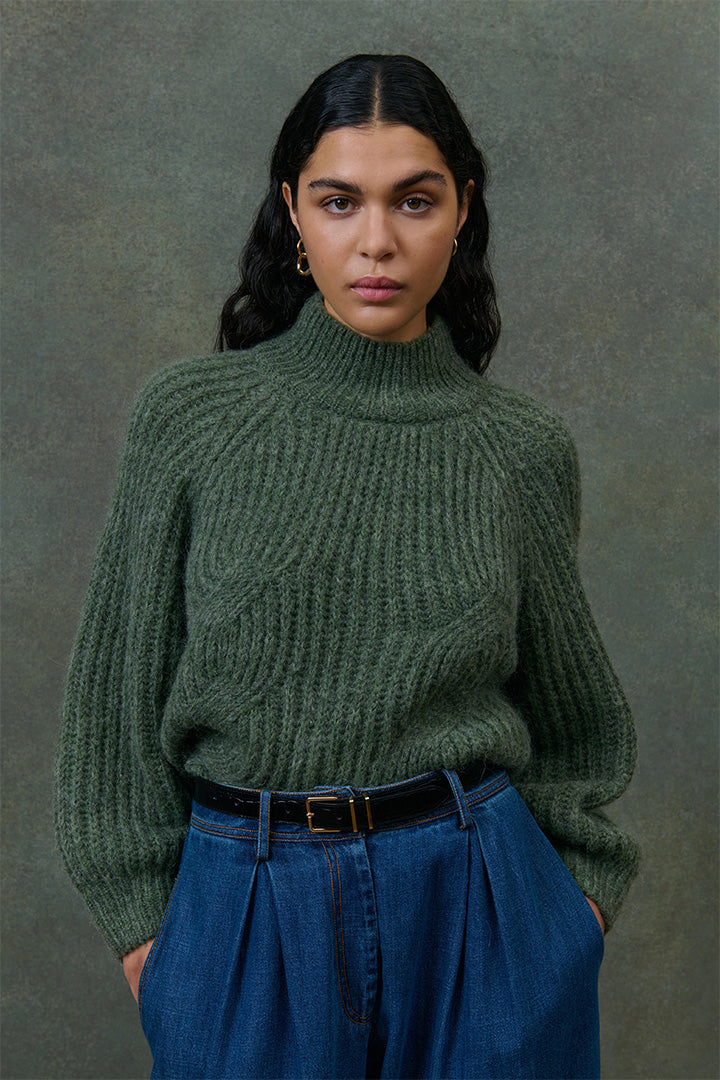 Salinna Knit Jumper in Khaki
