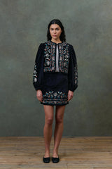 Embroidered Jacket in Black