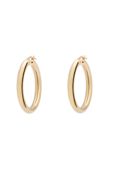 Round Plain Hoop Earrings