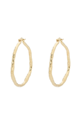 Large Organic Hoop Earrings