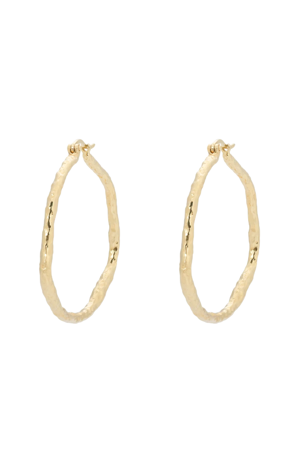 Large Organic Hoop Earrings