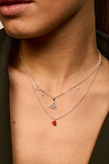 Heart Beat Necklace in Silver