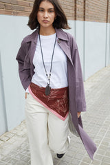 Louise Trench Coat in Dark Mauve