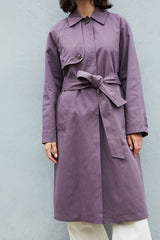 Louise Trench Coat in Dark Mauve
