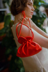 Baby Petal Cinch in Scarlet Satin
