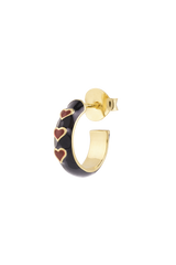 Single Queen of Hearts Hoop Earring