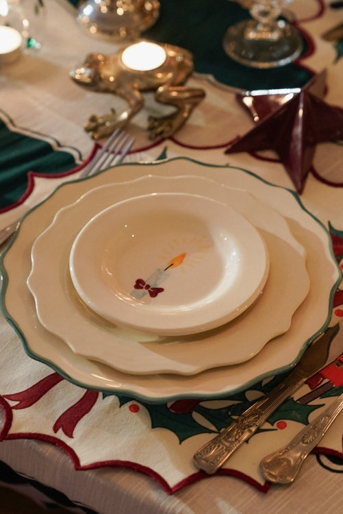 Forest Scalloped Dinner Plate