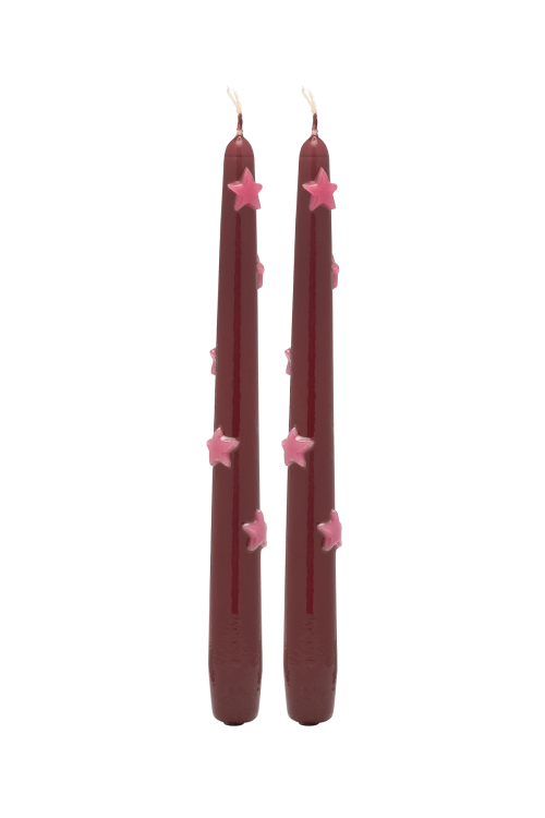 Noel Night Stars 3D Candle Set of 2