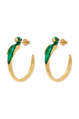 Bird Of Paradise Hoop Earrings