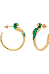 Bird Of Paradise Hoop Earrings