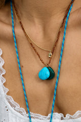 Treated Turquoise Shell Charm