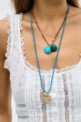 Treated Turquoise Shell Charm