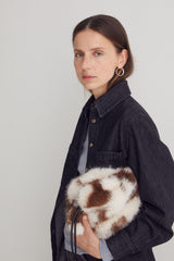 Cow Print Faux Fur Bag