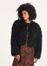 Short Fur Jacket In Black