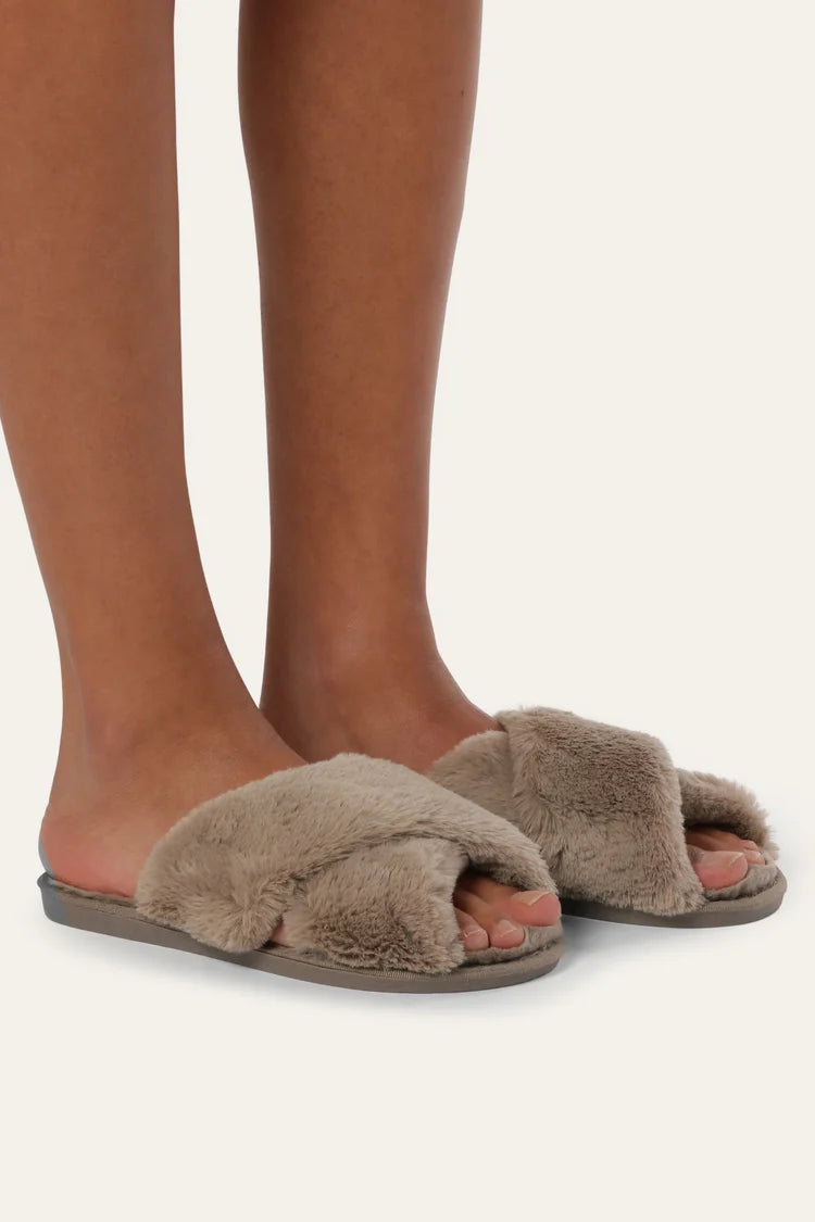 Faux Fur Slippers