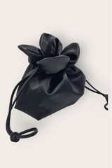 Petal Cinch Satin in Black