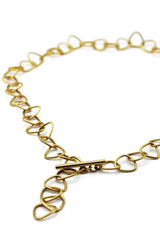 Triangle Link Chain in Gold