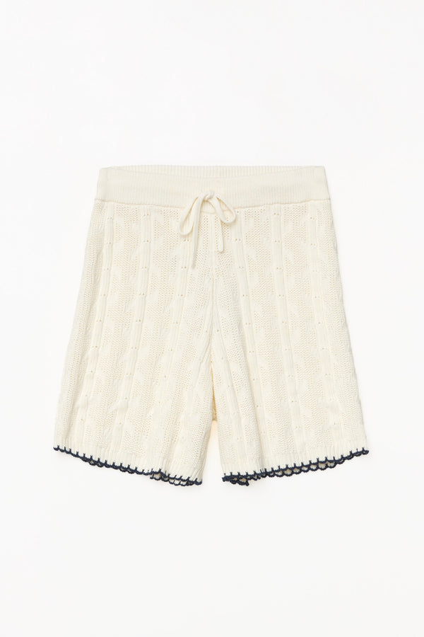 Knit Shorts in White