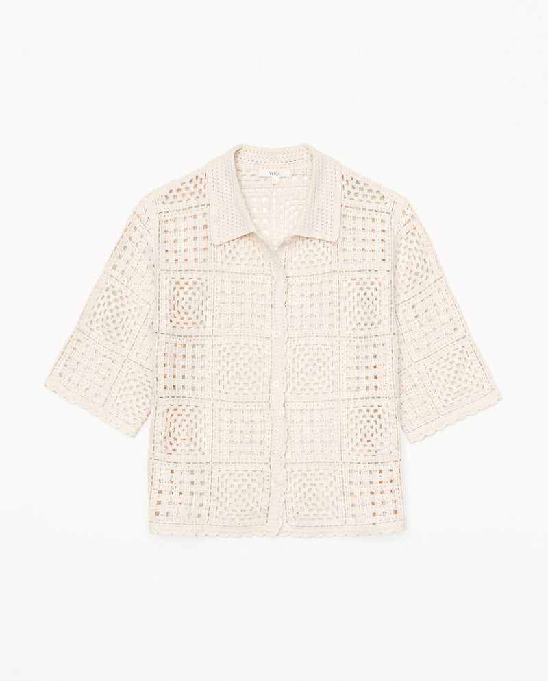 Crochet Short Sleeve Shirt