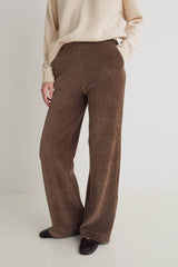 Wide Leg Trousers in Taupe