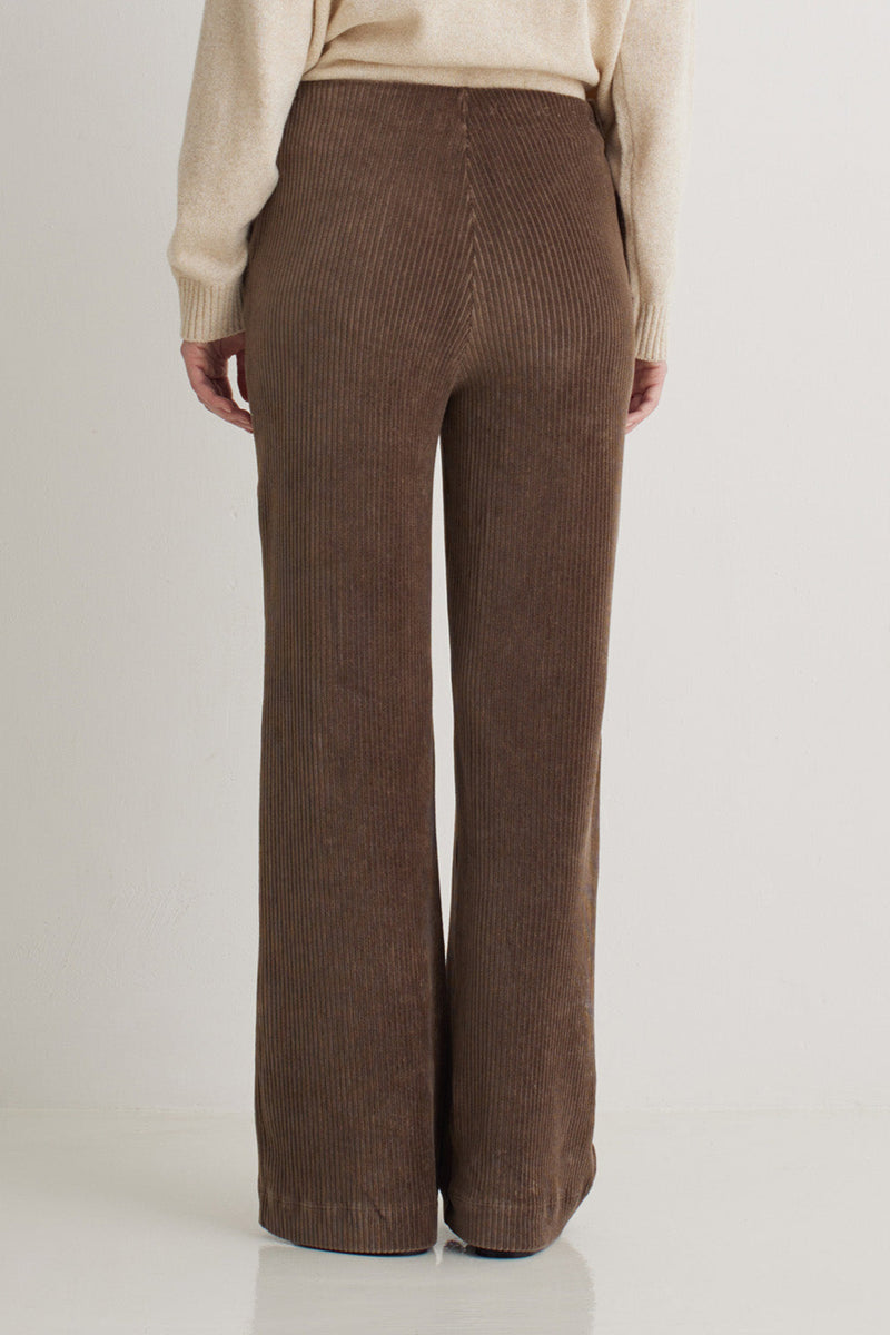 Wide Leg Trousers in Taupe