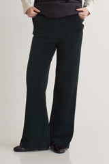 Wide Leg Trousers in Dark Forest